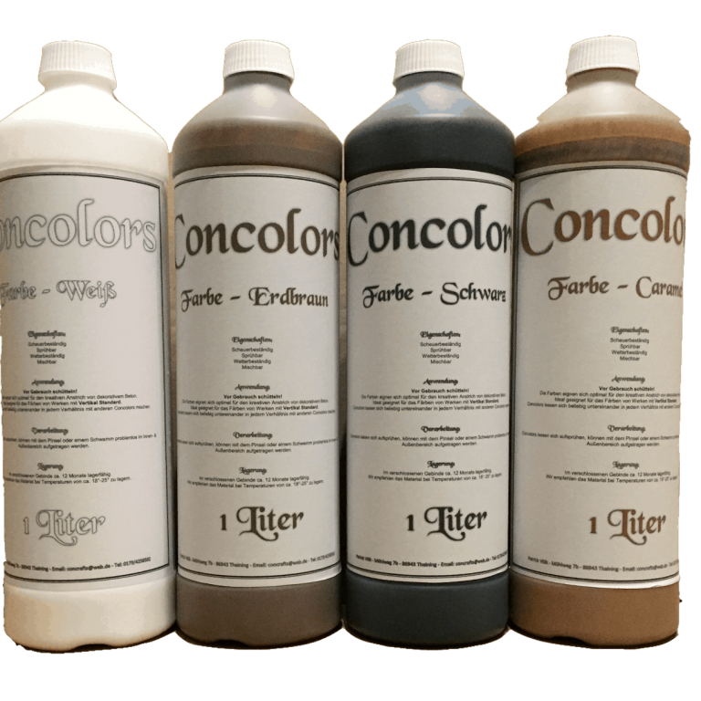 Verschiedene Farben für eine realistische Natursteinoptik.