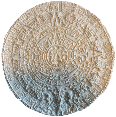 Stempelschablone, wie der Maya Kalender, versprühen Einzigartigkeit.