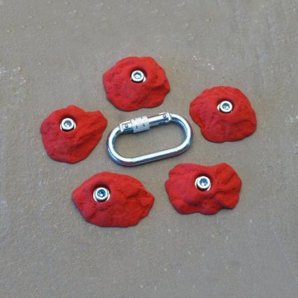 Ergänzungsklettergriffset anpassungsfähig an bestehende Griffe.