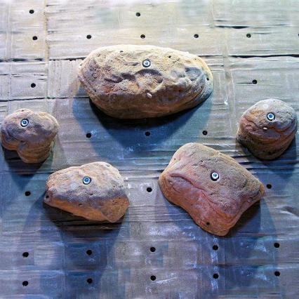 Klettergriffe in Natursteinoptik für outdoor und indoor.