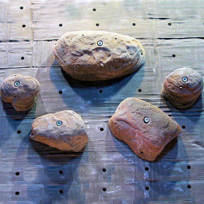 Klettergriffe in Natursteinoptik für outdoor und indoor.